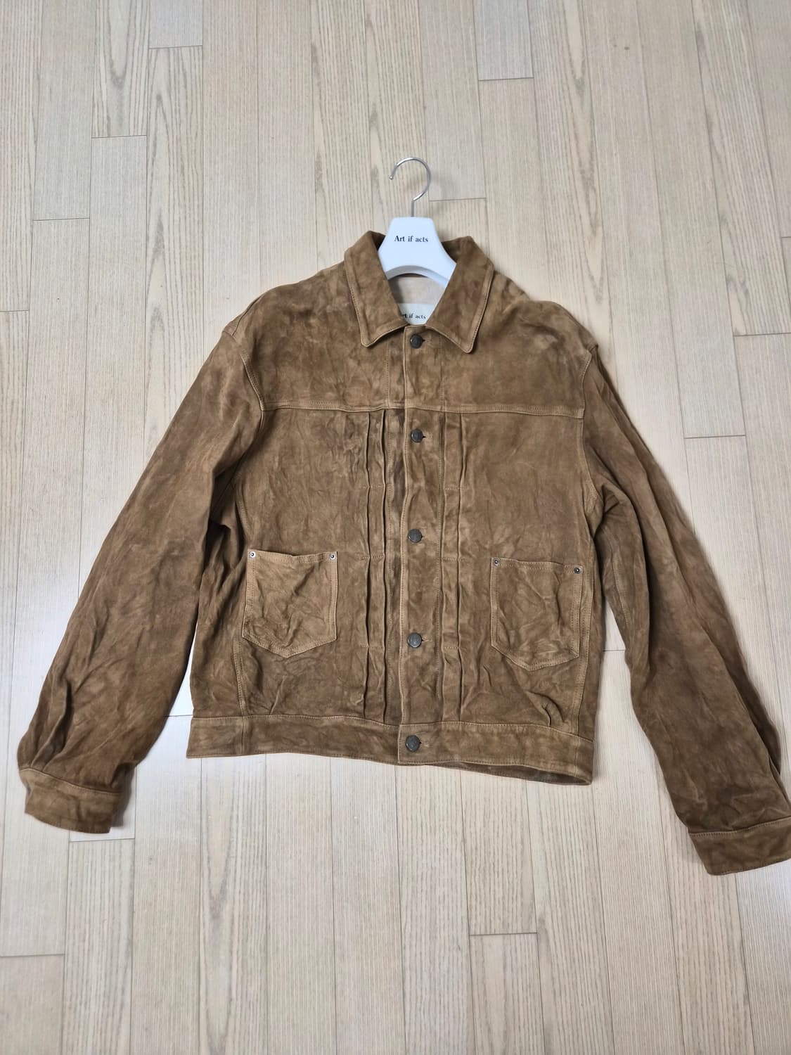 아트이프액츠 워시드 스웨이드 트러커 자켓 M 상품이미지1