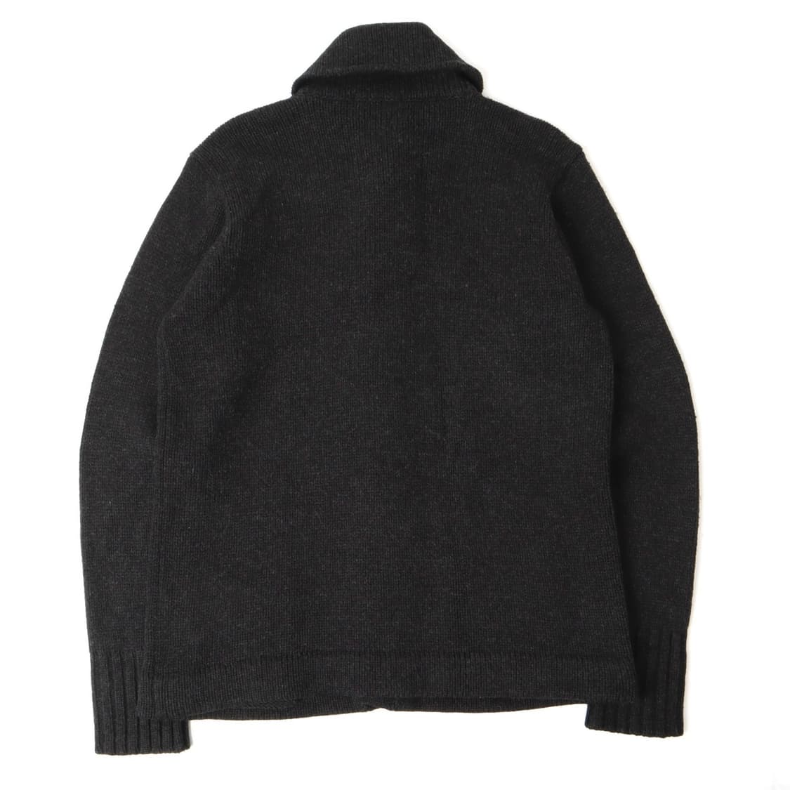 폴로 랄프로렌 챠콜 우드버튼 헤비 울 숄카라 가디건 상품이미지5