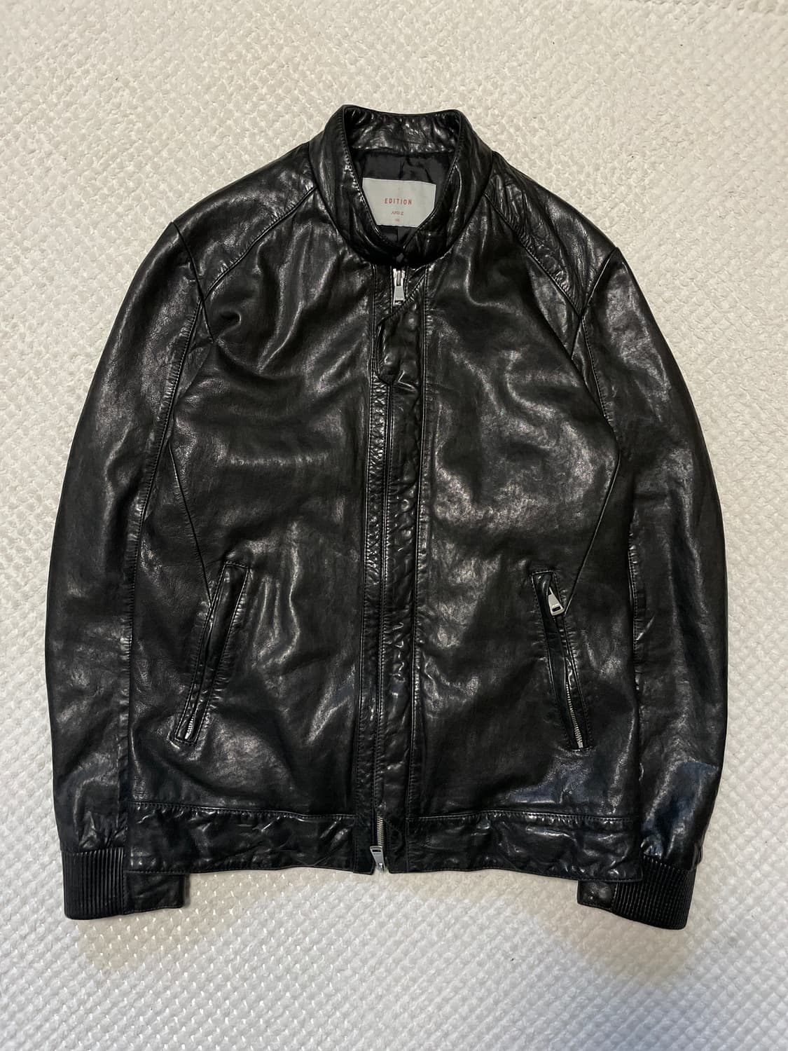 AND Z 웨스턴 무드 2WAY 램스킨 양가죽 바이커 레더 자켓 상품이미지1