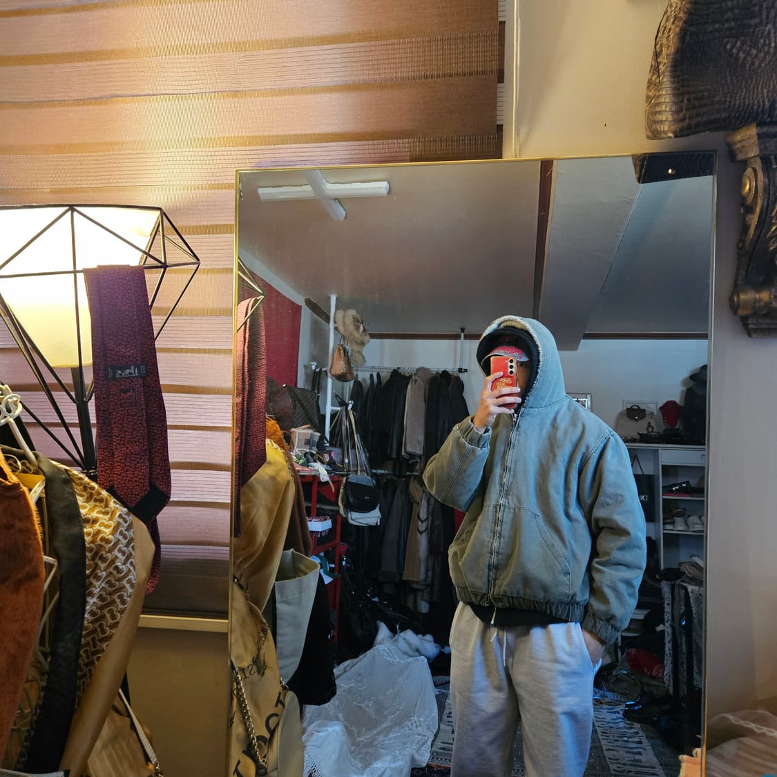 슬로건(SLOGAN) 양털 후드 워크자켓 Free 상품이미지2