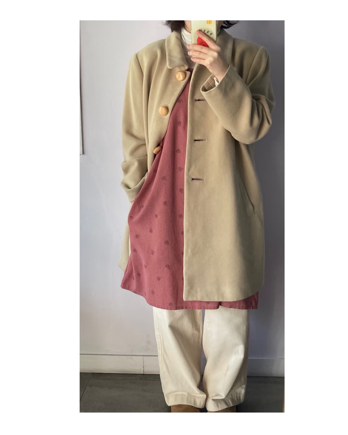 일본빈티지) 앙고라100 울 코트 / made in Japan 상품이미지4