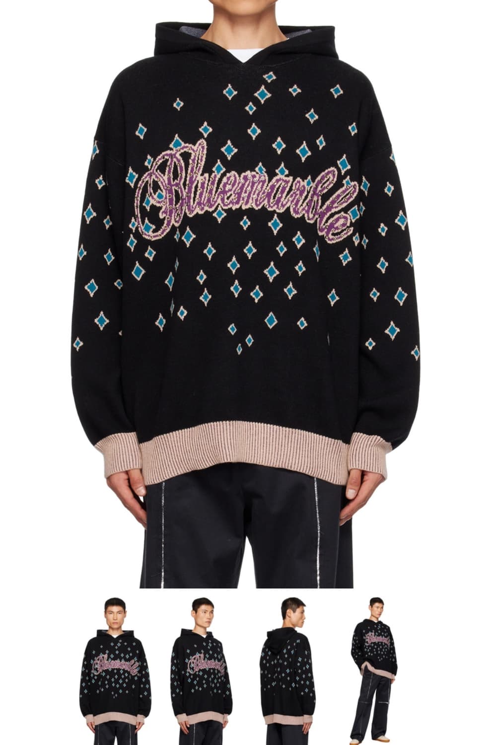 블루마블 잼스톤 후드 니트 상품이미지1