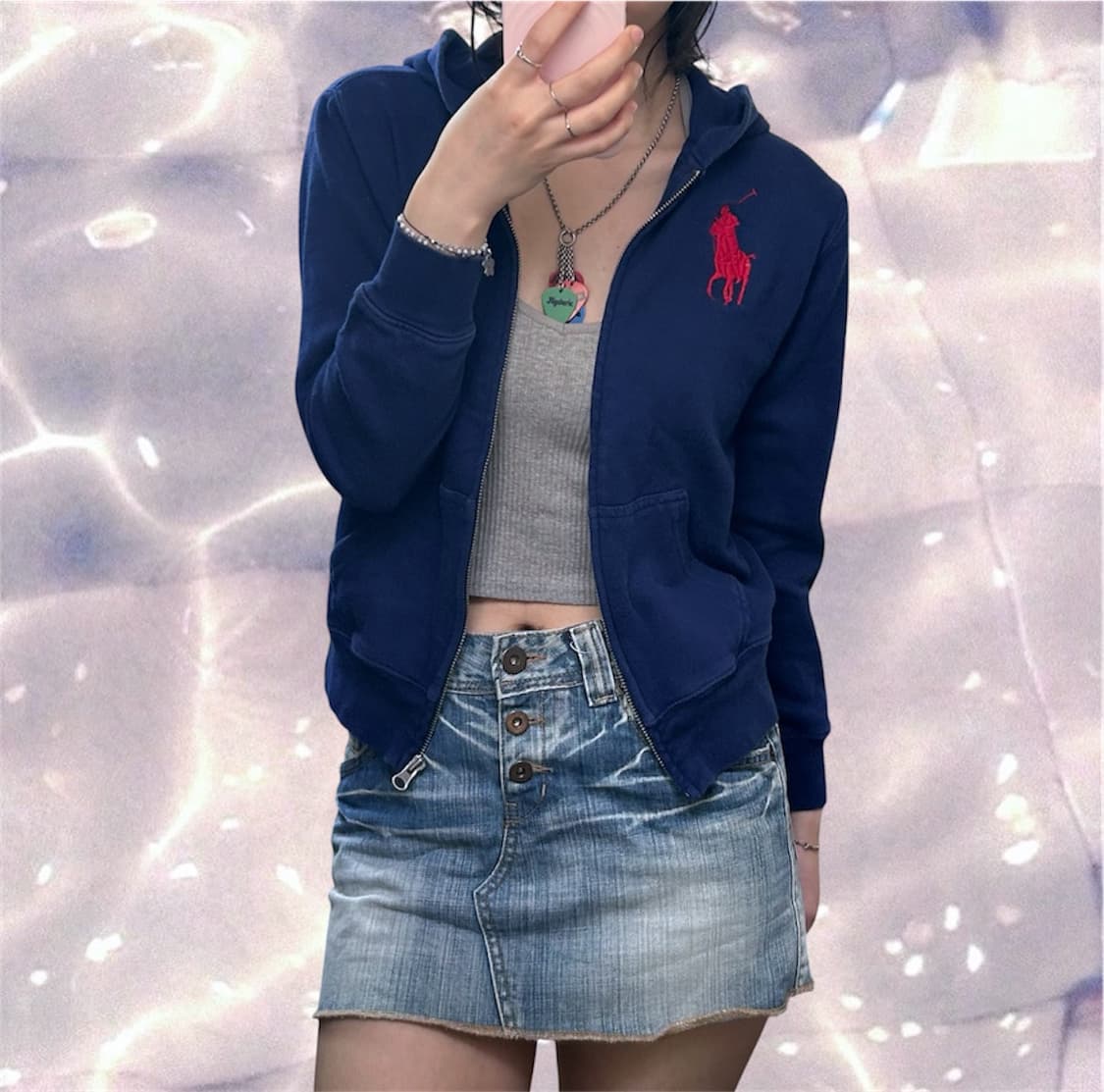 폴로 랄프로렌 빅포니 치프키프 후드집업 딥 블루 네이비 S 상품이미지3