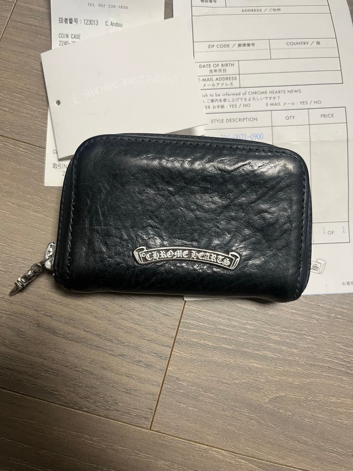 크롬하츠 지퍼 가죽카드 지갑  상품이미지2