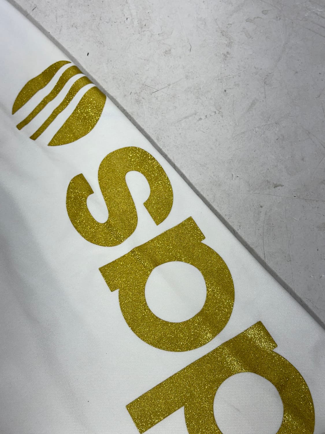 아디다스 화이트 골드 스펠아웃 와이드 트레이닝 팬츠 추리닝 바지 S 상품이미지6