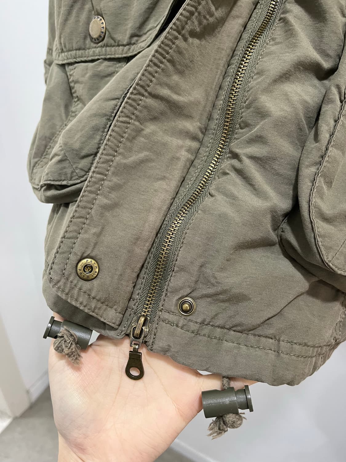 일본 빈티지 카고 포켓 넥버클 퍼야상 자켓 상품이미지5