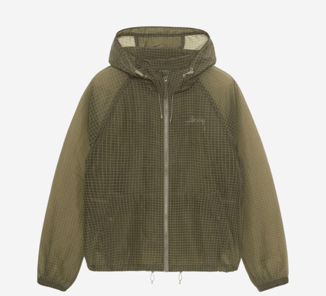 스투시 비치 쉘 립스탑 바람막이 올리브 L사이즈 상품이미지1