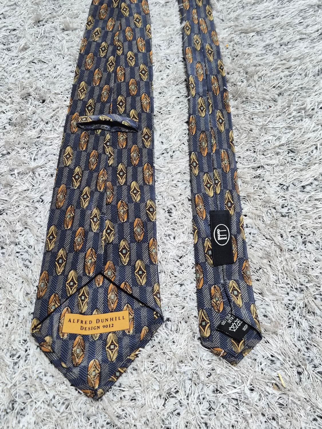 던힐Dunhill 인디언쉴드 패턴 넥타이 Free - N62 상품이미지6