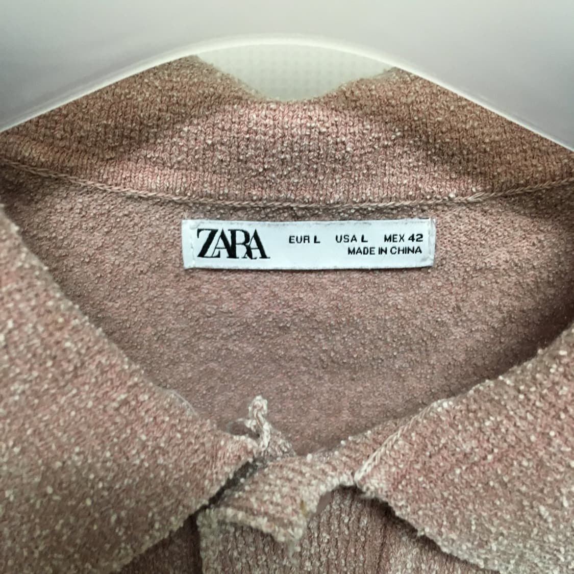 ZARA Boucle Knit Polo Shirt 상품이미지4