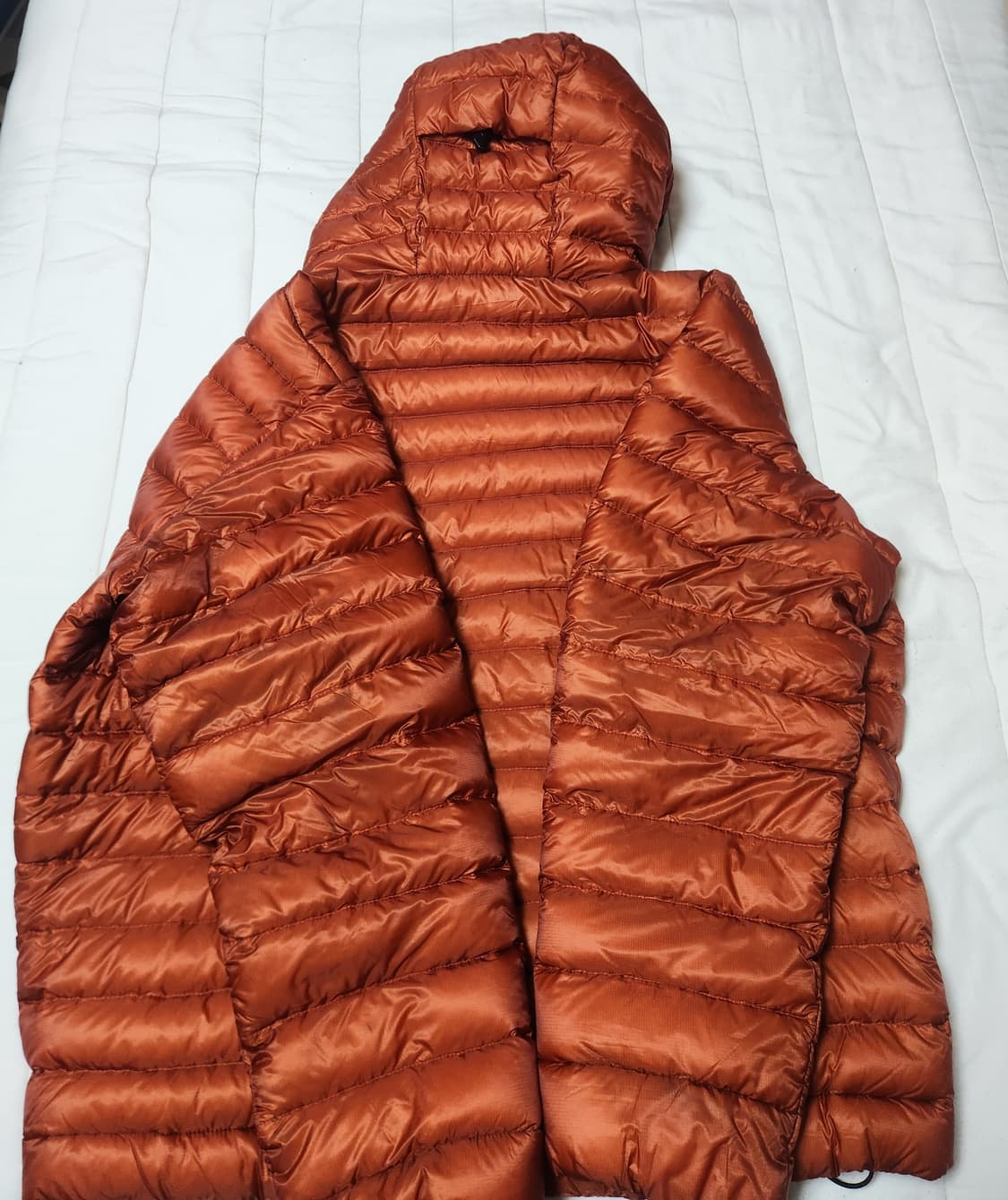 [시티 레저] 시어 립스탑 후디드 라이트 다운 재킷 경량패딩 [오렌지] 상품이미지6