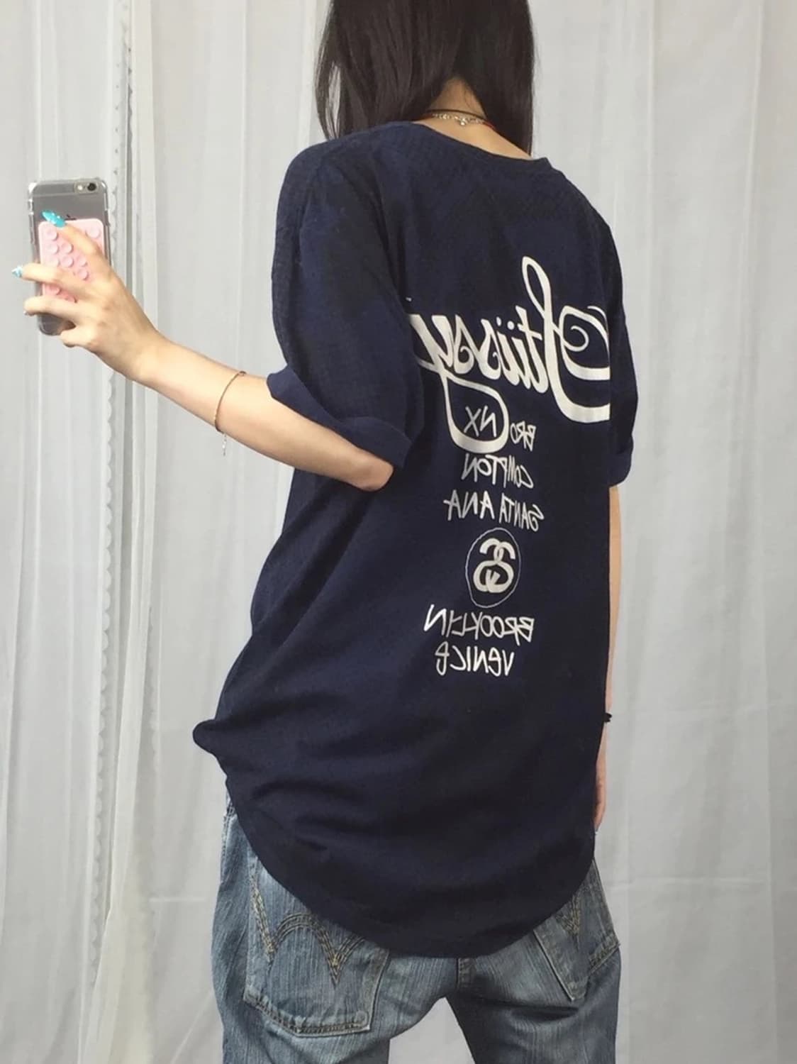 Stussy World Tour Navy Tee 상품이미지2
