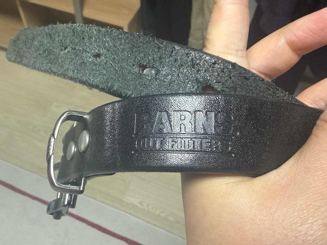 반스아웃피터스 파이어맨 벨트: 블랙(니켈) / 34 상품이미지2