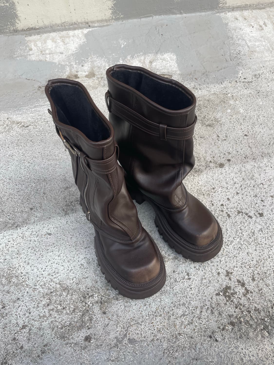 💚무료나눔💚 빈티지 워커 부츠 브라운 상품이미지4