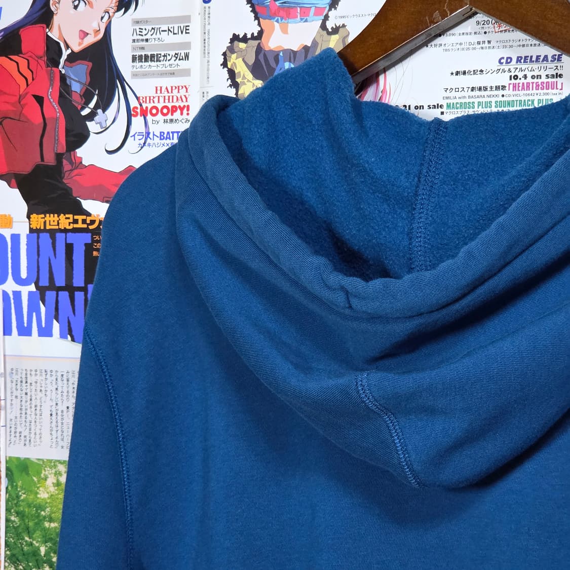 갭 딥블루 빅로고 자수 약기모 후드집업 상품이미지6