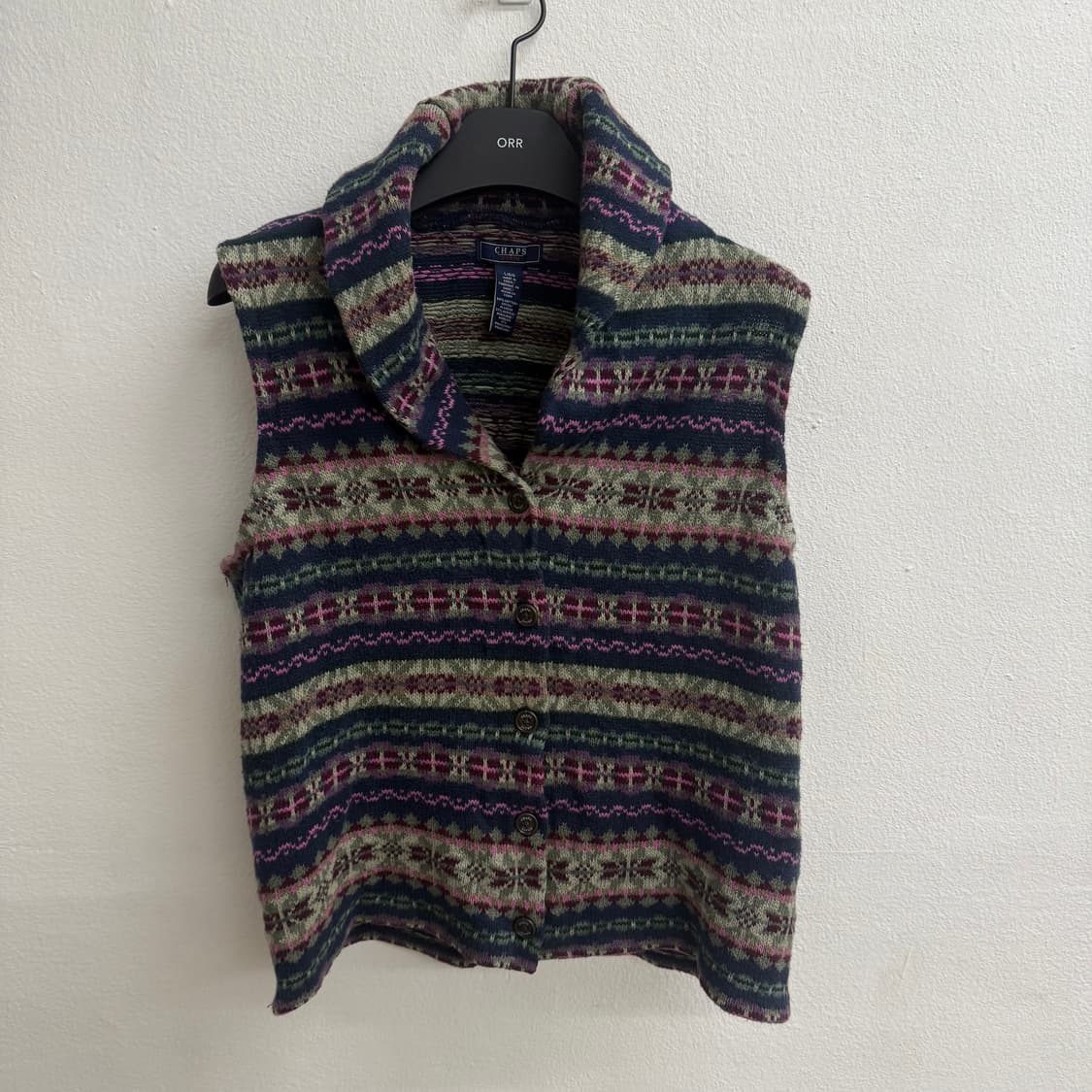 CHAPS(챕스) 데님 니트 조끼 베스트 (L) 상품이미지1