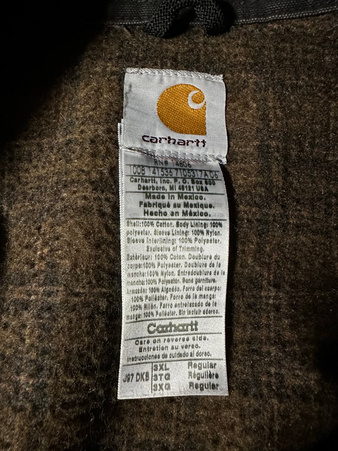 칼하트 디트로이트 자켓 jk97 dkb 다크브라운 3xl 상품이미지6
