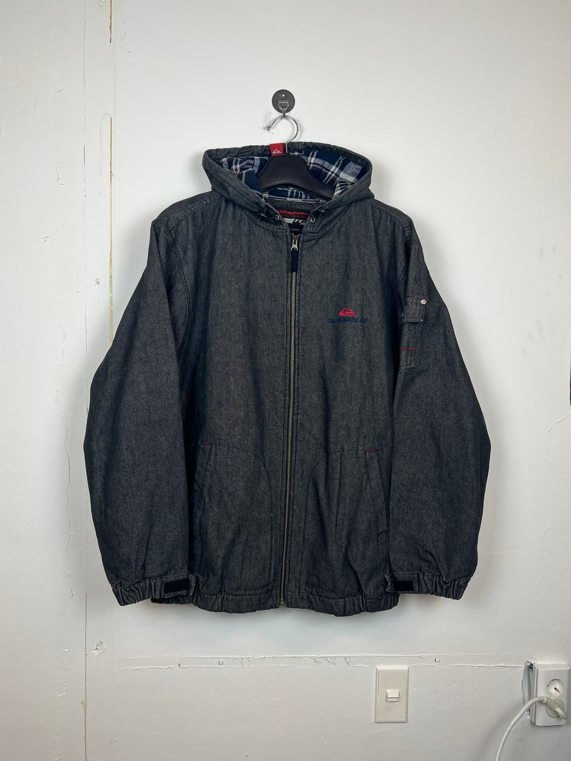 Quiksilver 오버핏 후드 데님 자켓 XL 상품이미지1