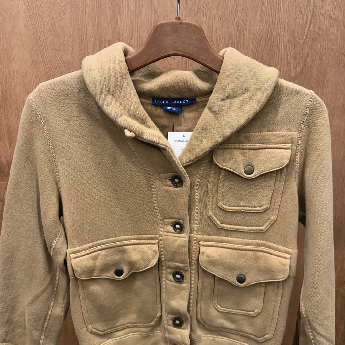 폴로 랄프로렌 후드 스웻 자켓 멀티 플랩 포켓 디테일 레귤러핏 베이지 상품이미지4