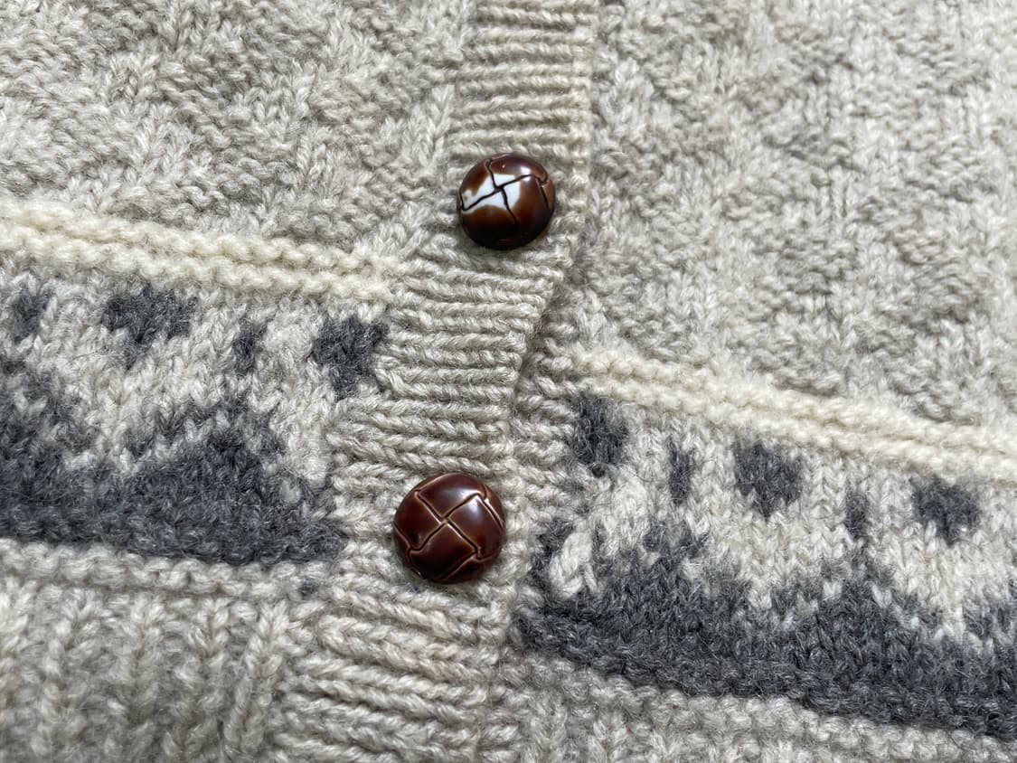 빈티지 핸드니트 노르딕 토클 니트 가디건 J04090 상품이미지4