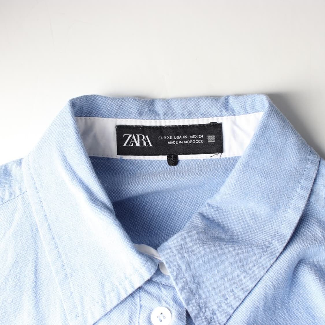 ZARA 레이어드 디테일 크롭 셔츠 XS 상품이미지5