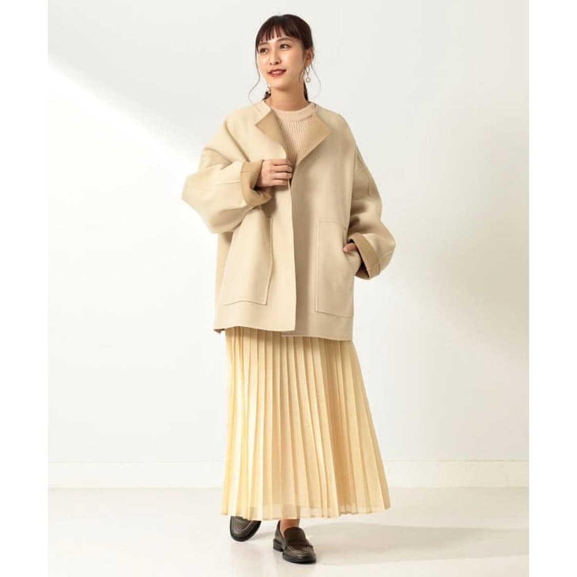 오라리 AURALEE 멜튼 노칼라 블루종 재킷 상품이미지2