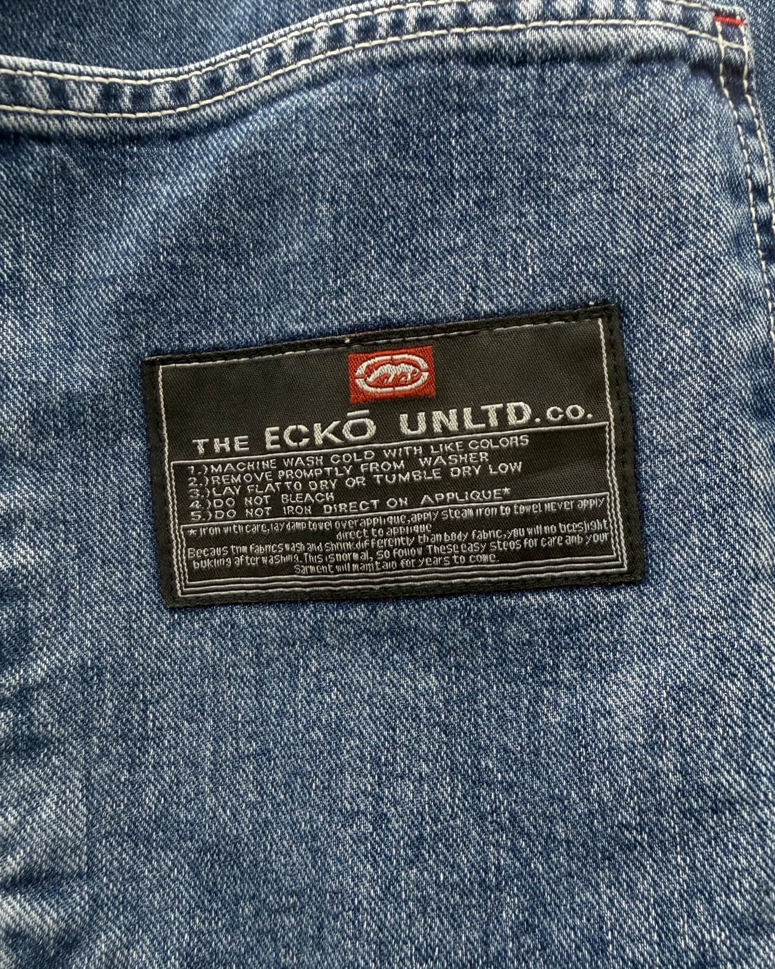 에코 언리미티드 00s 와이드 인디고 데님 팬츠 상품이미지7