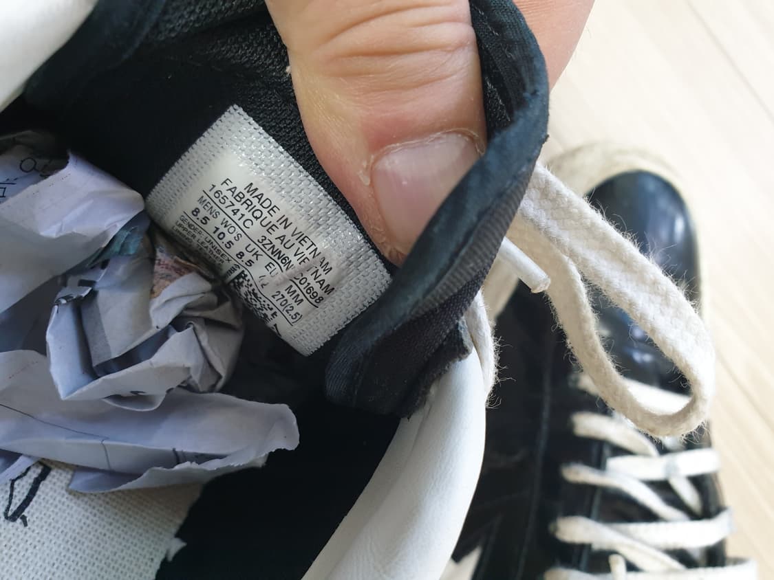 컨버스 원스타 블랙 레더 스니커즈(270-275) 상품이미지6