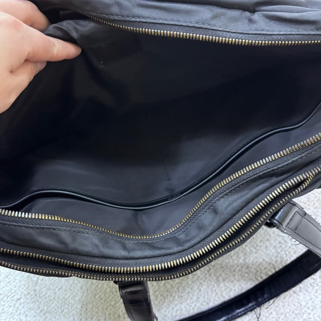 F 라코스테 블랙 나일론 서류 가방 0409E 상품이미지4