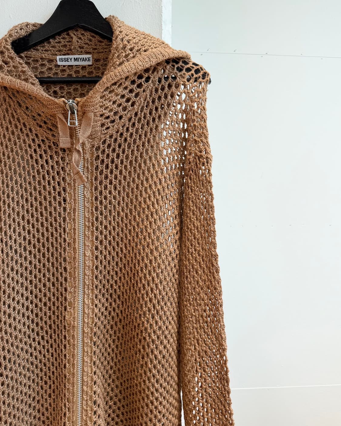 이세이미야케 브라운 오픈워크 니트 집업 상품이미지5