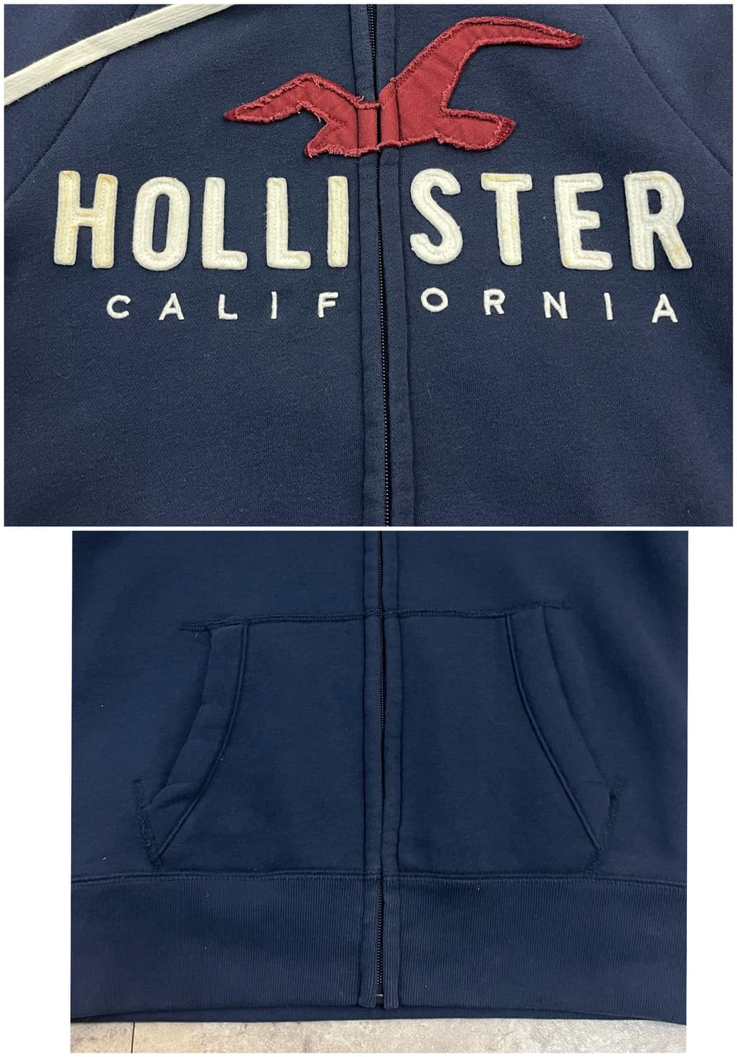 홀리스터 기모 후드집업 네이비 XS #csz2972 상품이미지6