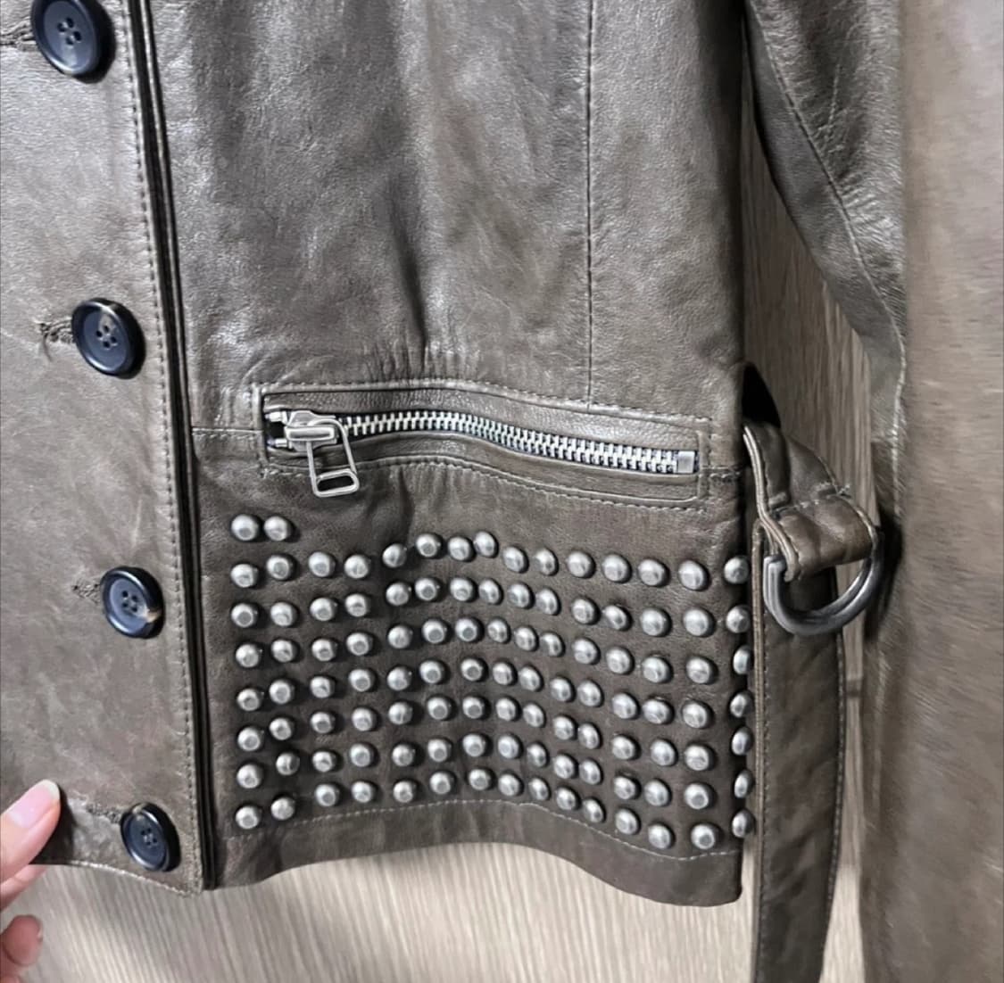 Vintage leather jk 상품이미지2