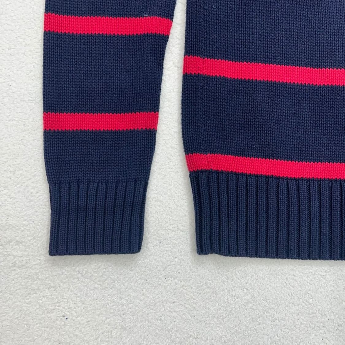 RALPH LAUREN 보이즈 네이비 레드 신형라벨 스프라이트 니트 L 상품이미지3