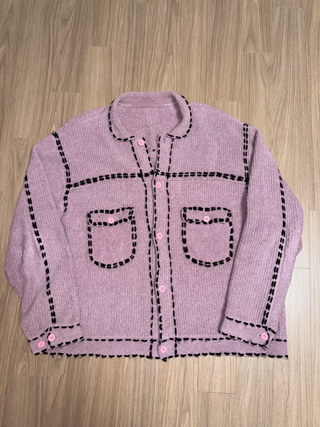 핀거린 PHINGERIN PG1 핑크 가디건 os size 상품이미지2