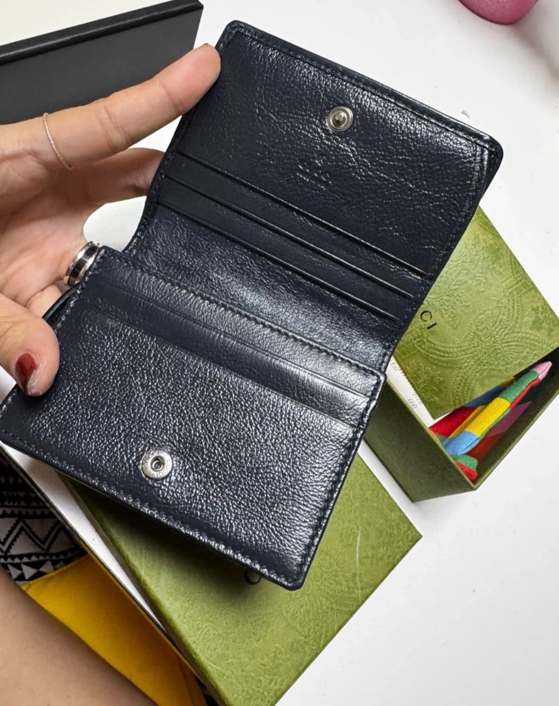 구찌 GG 마몽 핑크 카드 케이스 지갑 (풀박) 상품이미지2