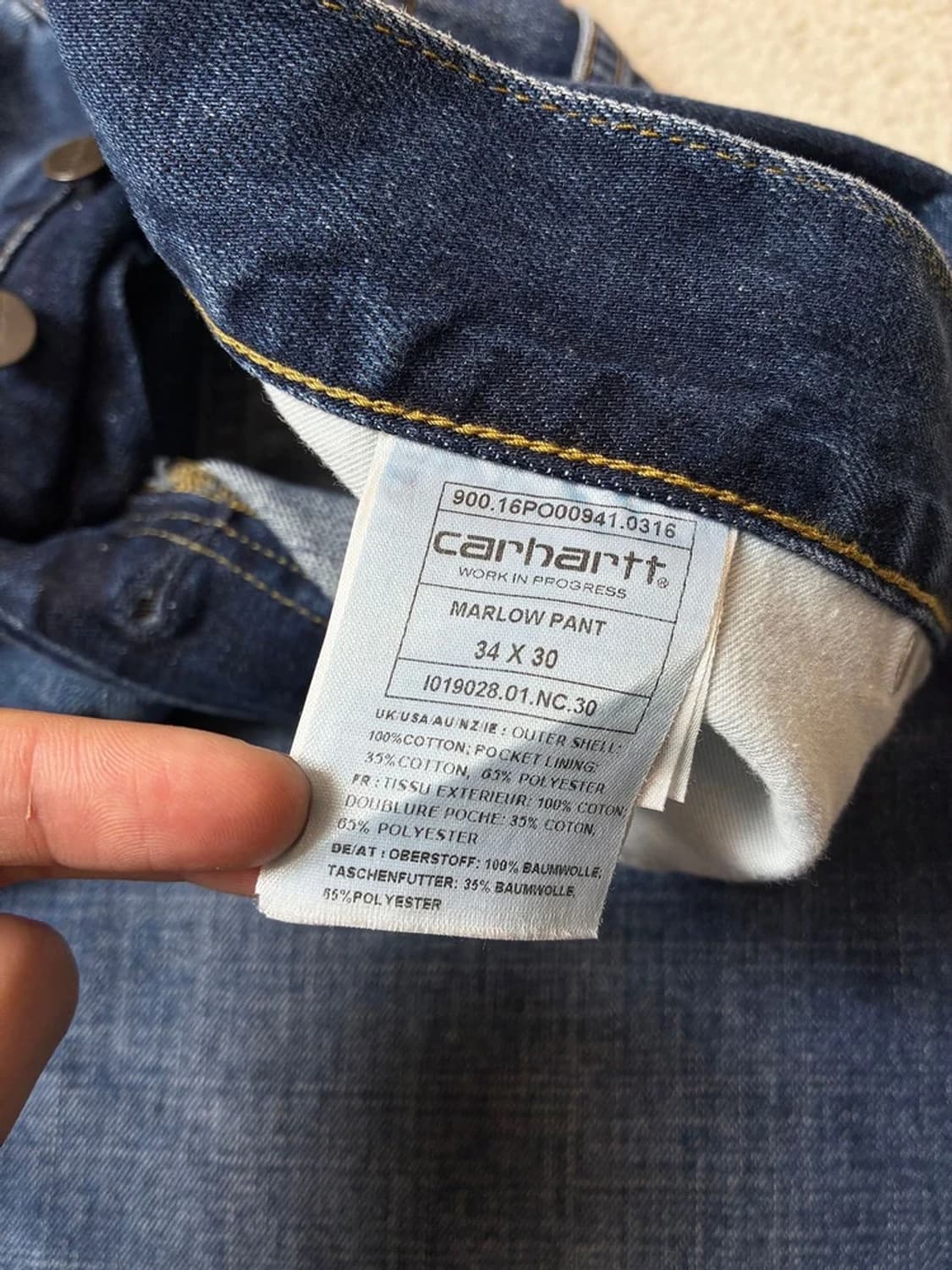 칼하트 멜로우 스트레이트 데님 팬츠 PN6639 상품이미지8