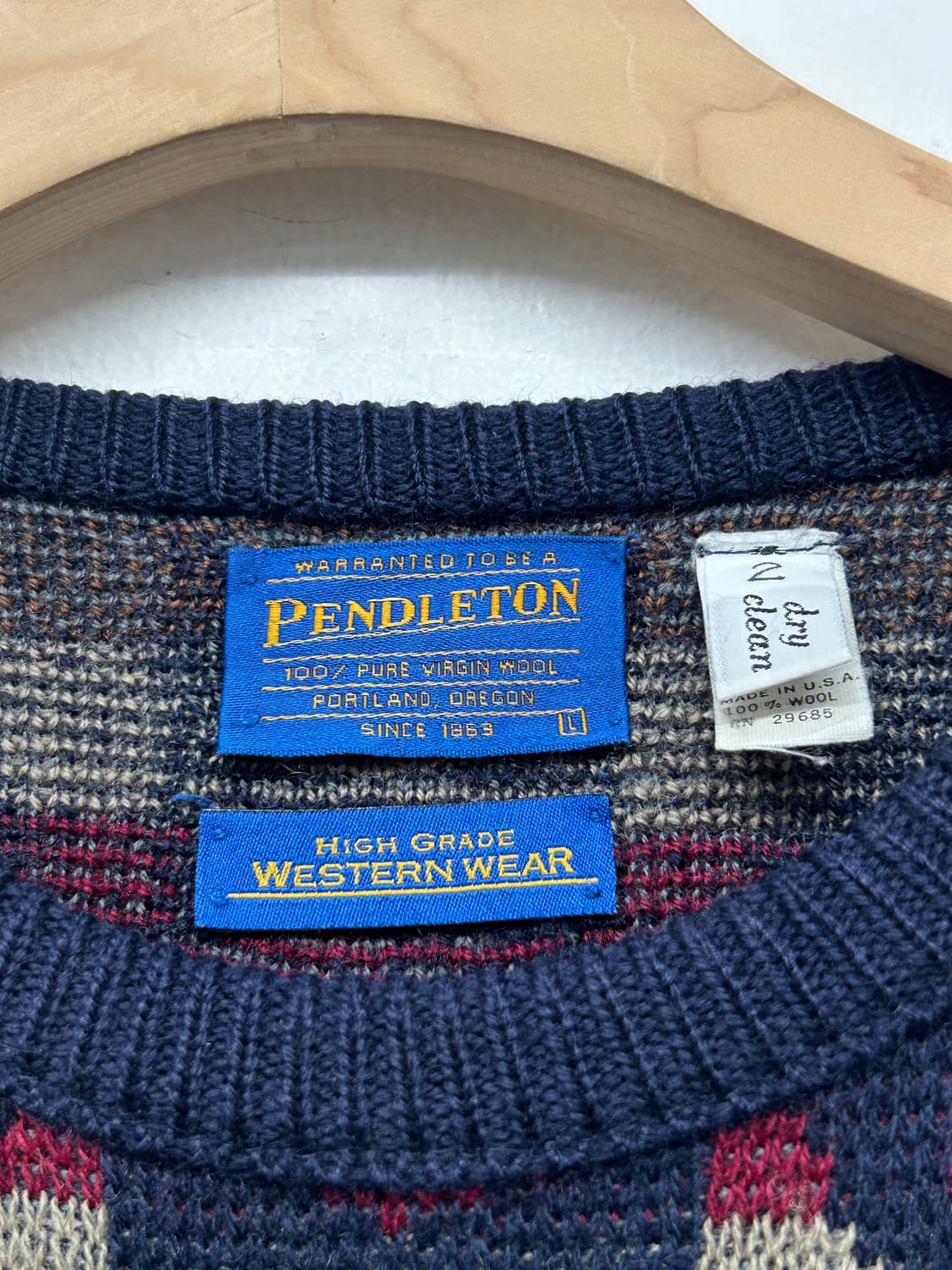 80-90s 펜들턴 오라테가 패턴 니트 스웨터 상품이미지6