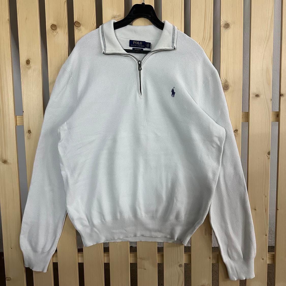 (L) 폴로 랄프로렌 아이보리 니트 반집업 상품이미지1