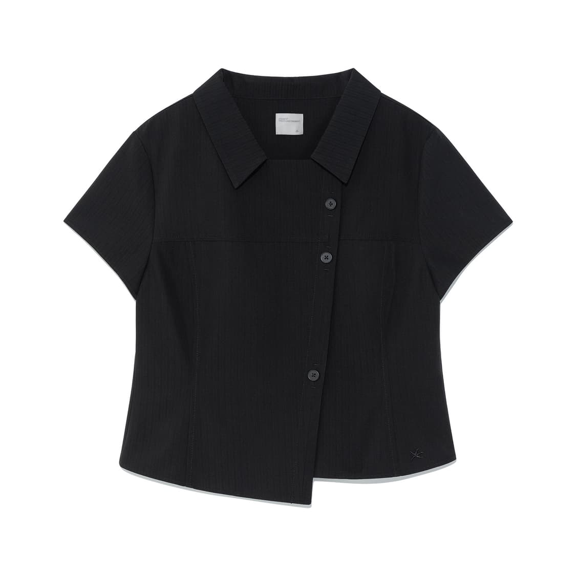 TCM 3-button stripe half shirt (black) 상품이미지3