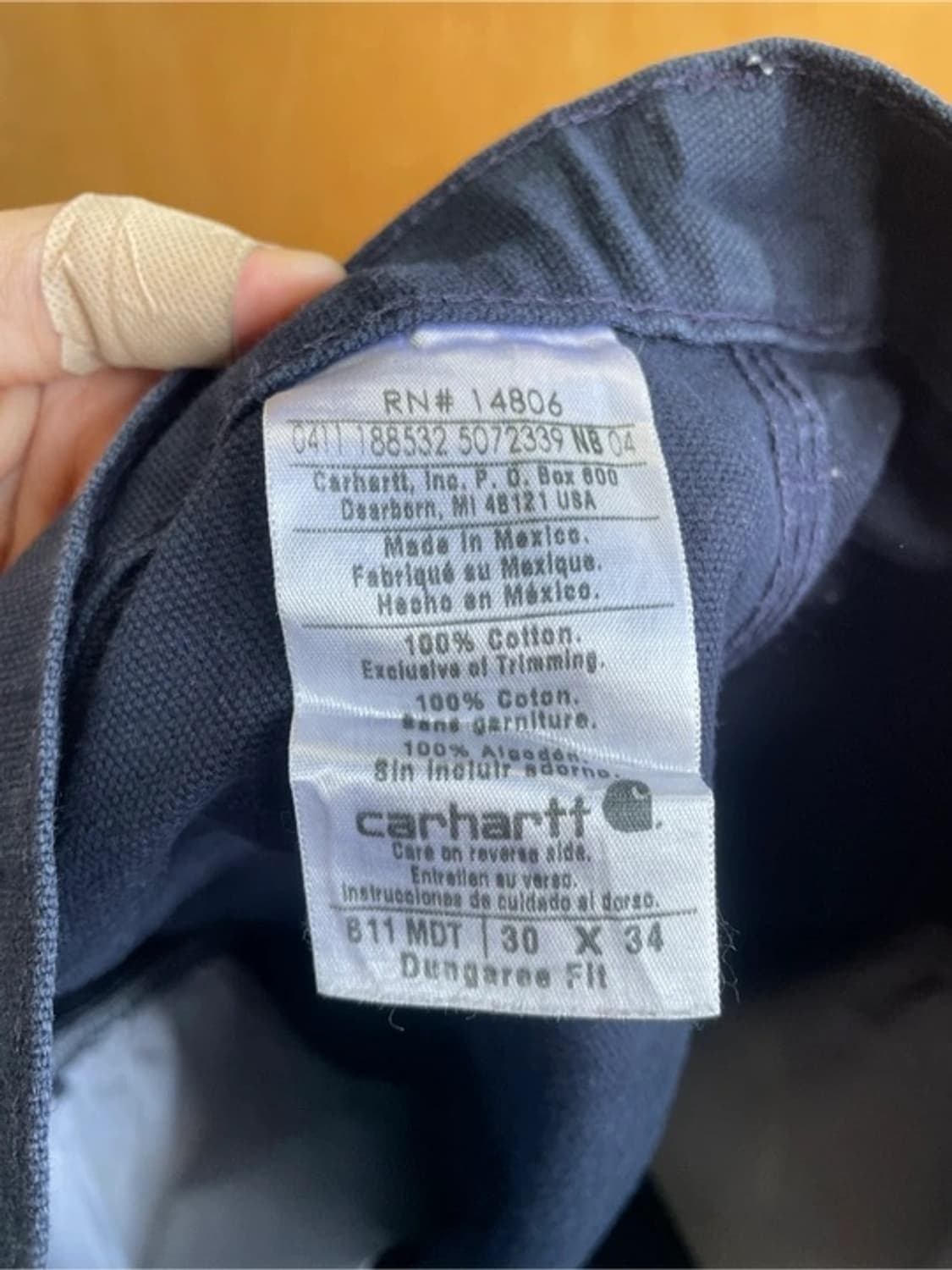 [30x32]  칼하트 B11 싱글니 카펜터 덕캔버스 팬츠 상품이미지4