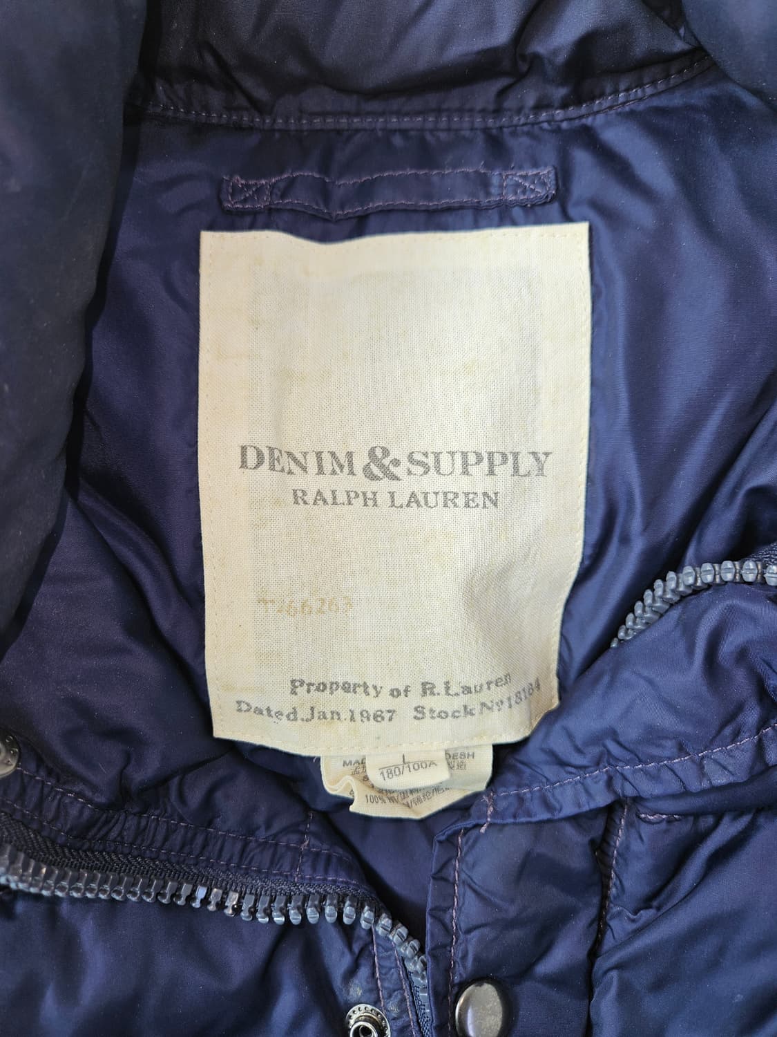 폴로 데님서플라이 랄프로렌 숏 다운자켓 숏패딩 L 상품이미지4