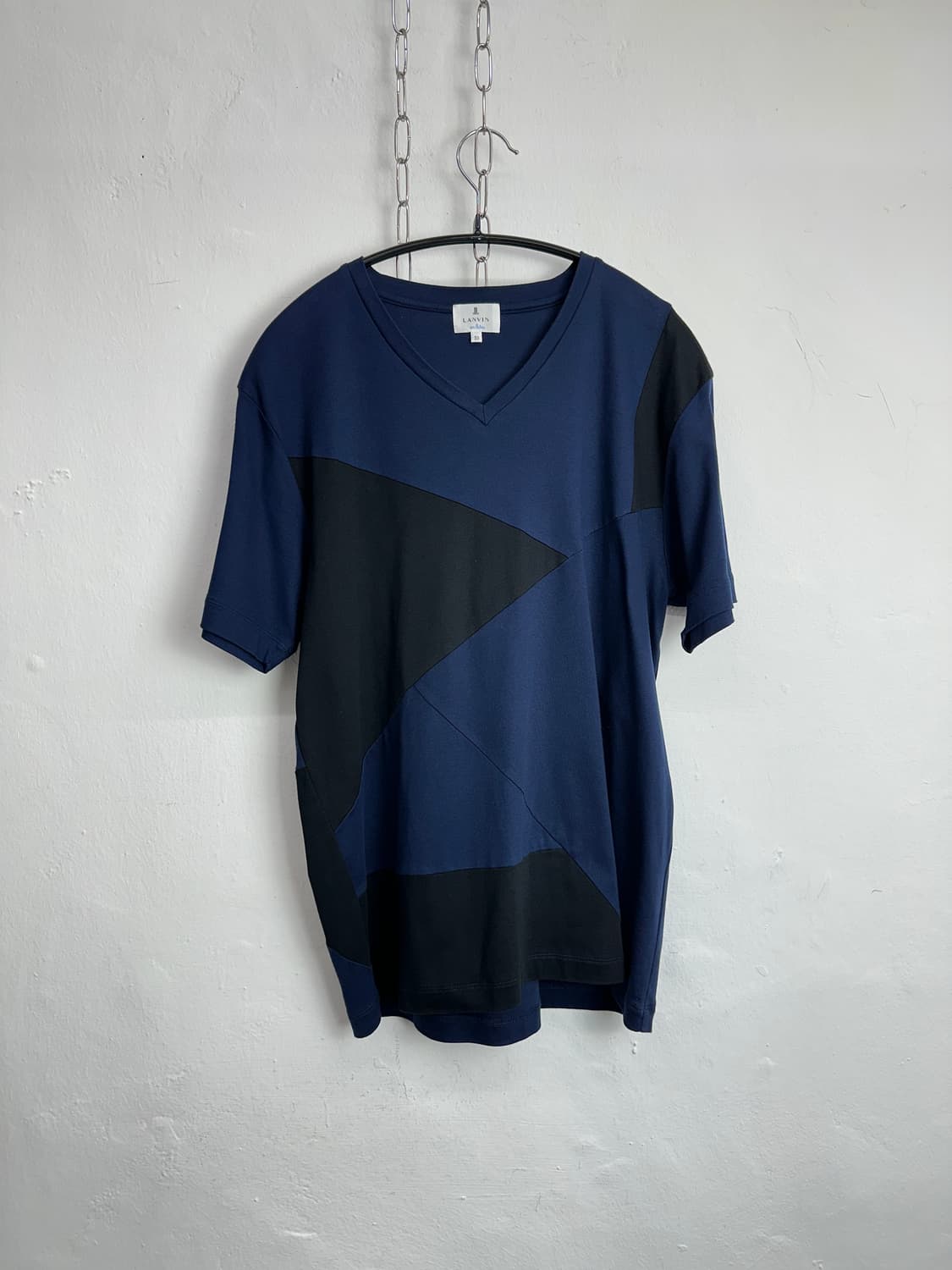 Lanvin Paneled V-neck Short Sleeve T-shi 상품이미지3