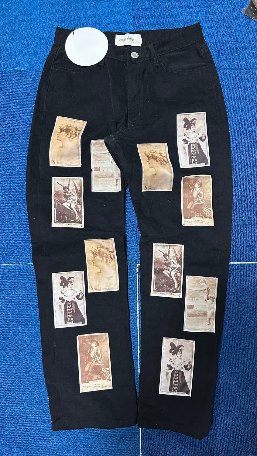 EASY BUSY old card patchwork pants 상품이미지5