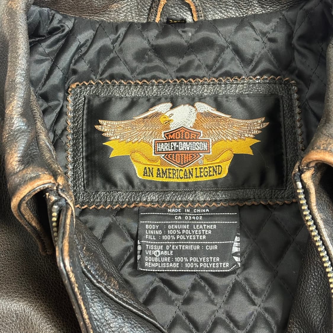 할리 데이비슨 Motorcycle 가죽자켓 다크브라운 상품이미지7