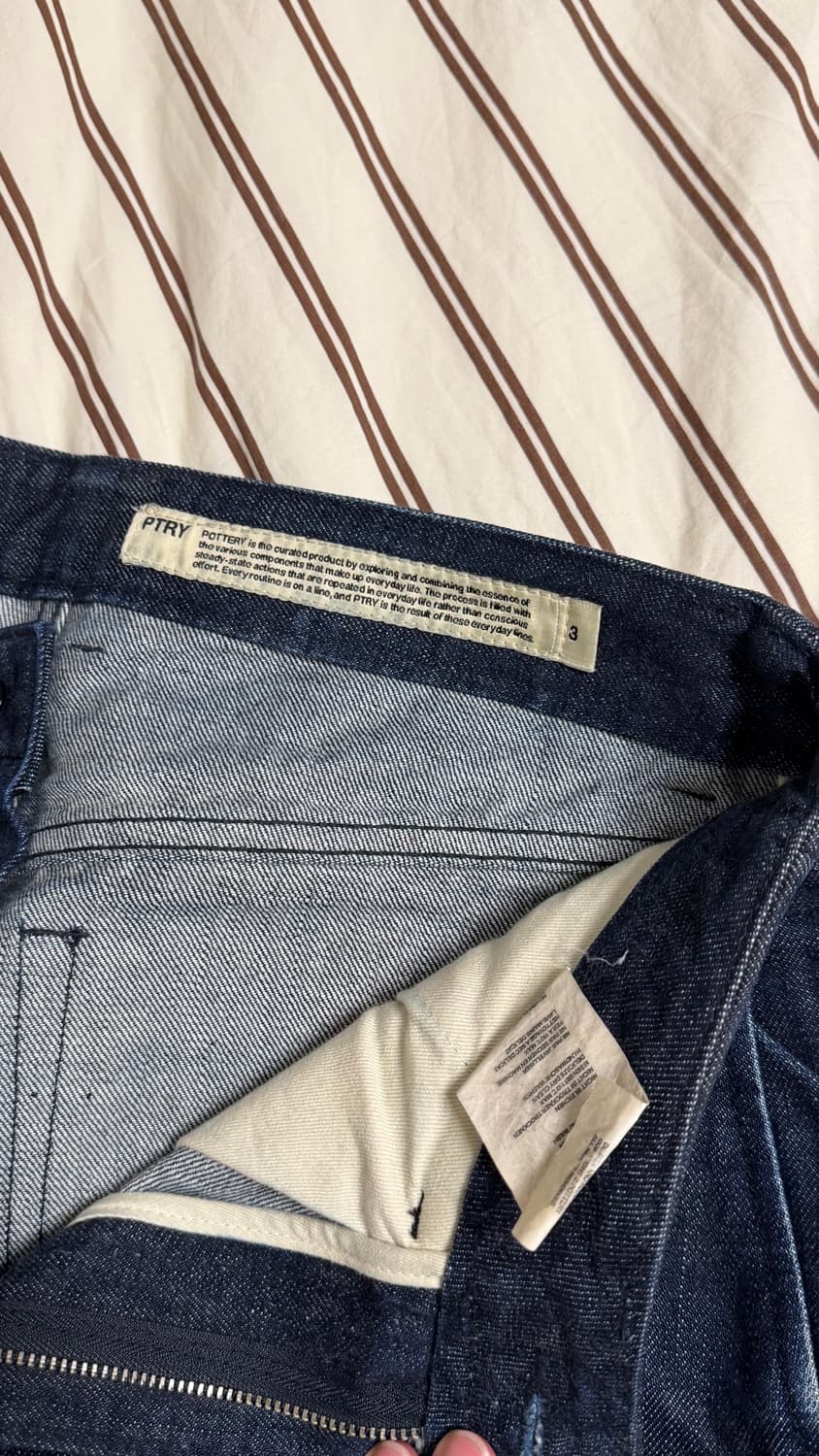 [3] 포터리 원워시드 와이드 데님 블루  상품이미지2