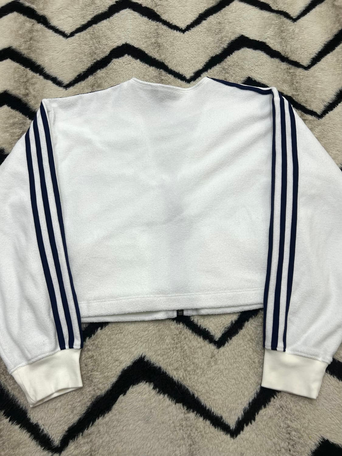 [S]아디다스 크롭 가디건/테리재질/화이트 상품이미지5