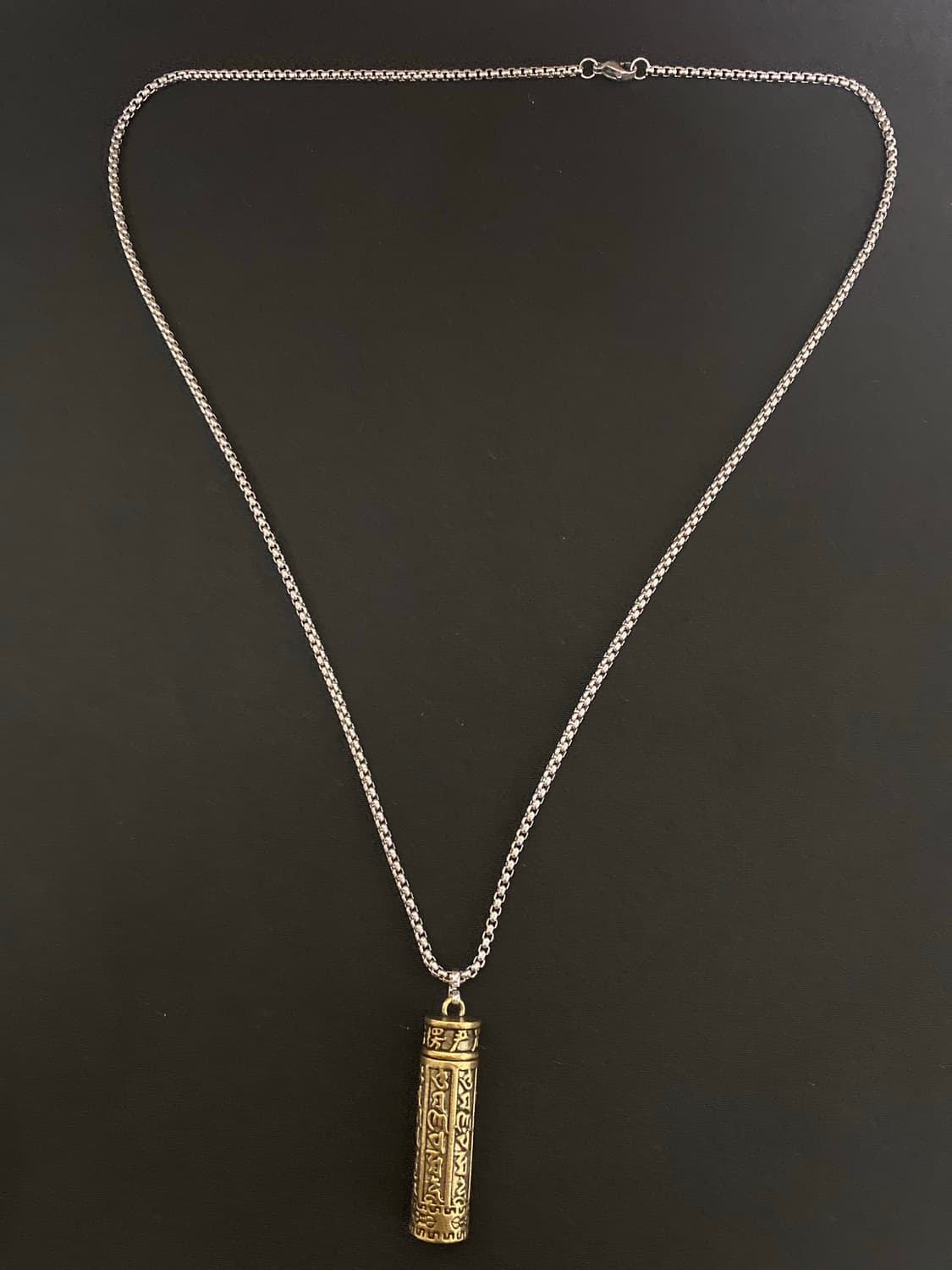 티베트 만트라 육자진언 실린더 팬던트 목걸이 상품이미지1