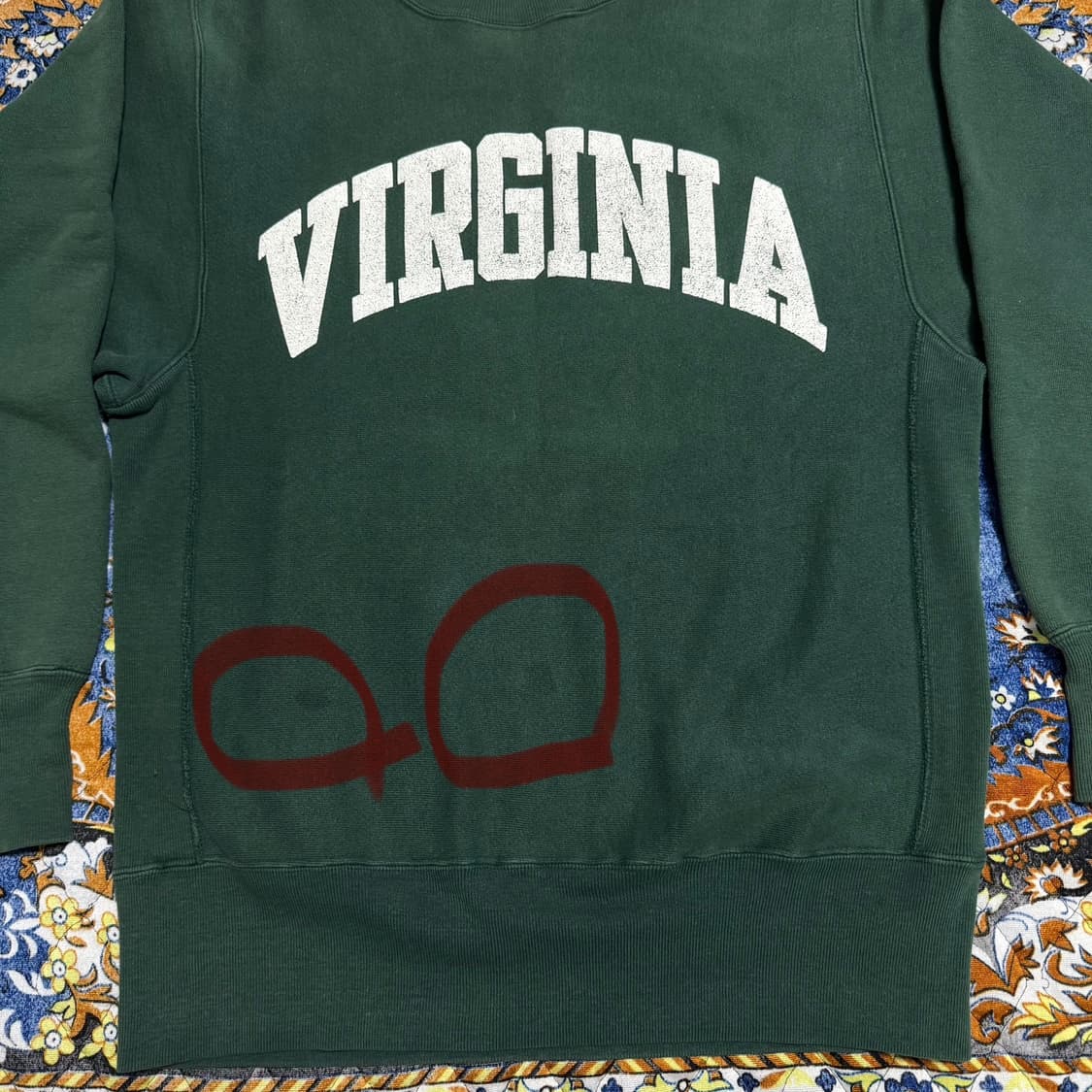 빈티지 90s 챔피온 리버스위브 그린 스웻셔츠 상품이미지4