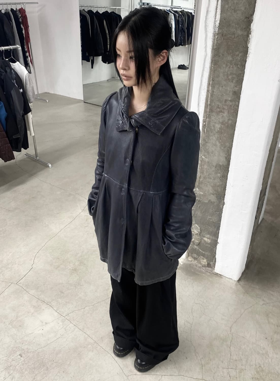 조르지오 브라토 램스킨 퍼프 레더 자켓 상품이미지1