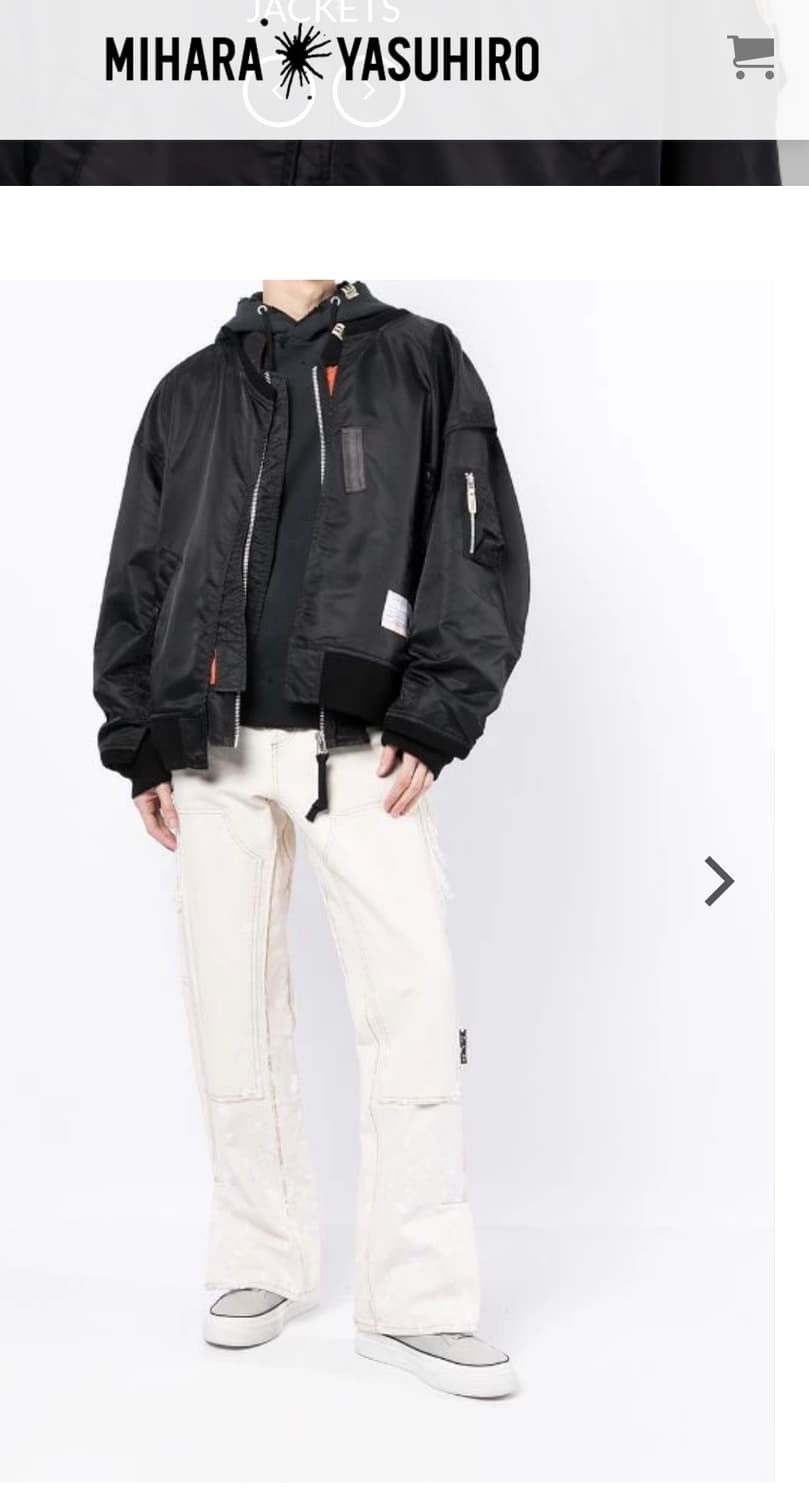 미하라 야스히로 슬라이스 피스 MA-1 봄버자켓 - 105~110사이즈 상품이미지2