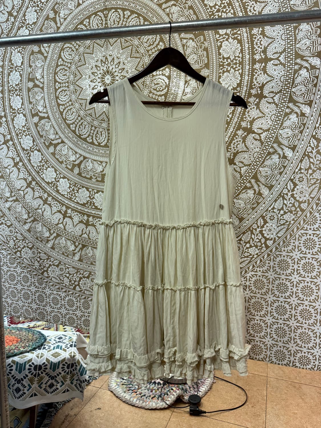 빈티지 여성 프릴 민소매 원피스  상품이미지2